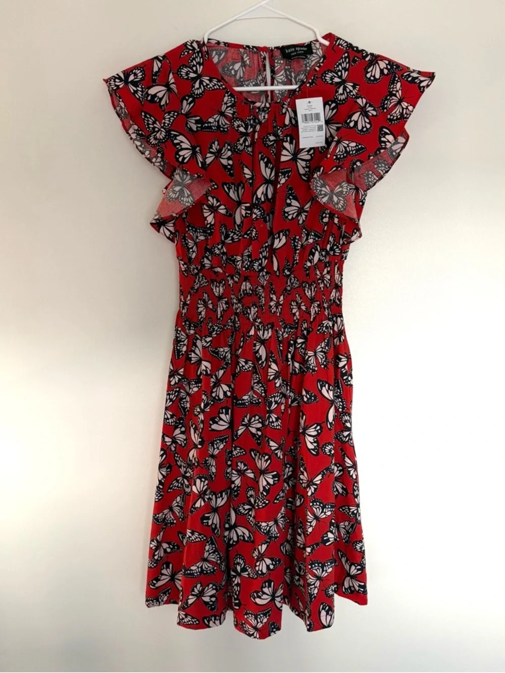 Kate Spade Red Butterfly Print Blake Dress